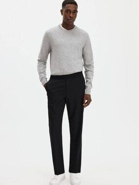 NEW FILIPPA K Men’s Theo Relaxed-Fit Wool Trousers